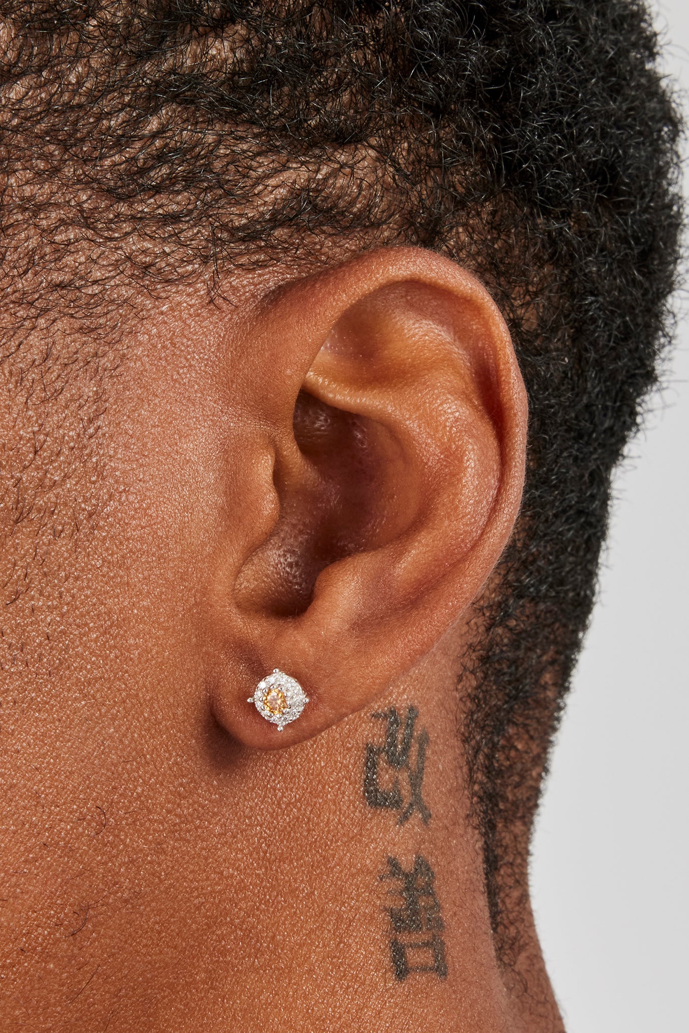 Champagne Moissanite Stud Earrings - 5.5mm